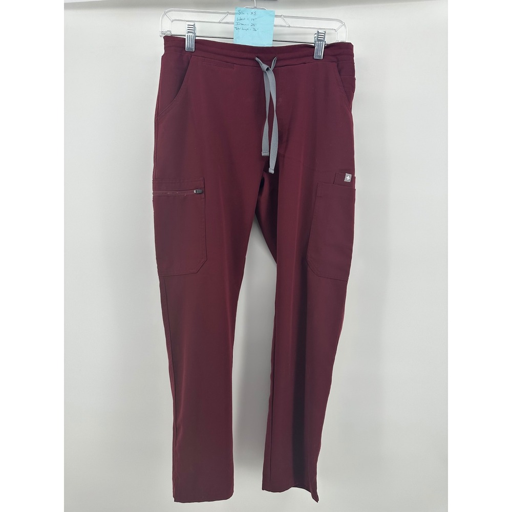 FIGS Technical Collection Scrub Pants XS Burgundy Maroon Cargo Jogger TW2000 Men